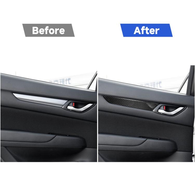 Car Carbon Fiber Door Panel Decorative Sticker for Mazda CX-5 2017-2018, Left and Right Drive Universal, Door Panel