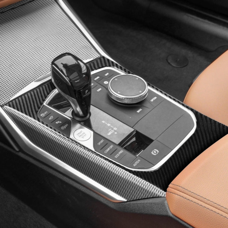 Car Carbon Fiber Gear Position Decorative Sticker for BMW 3 Series G20/G28/325Li/330d/335 2019-2020, Left Drive, Gear Position, Left Drive