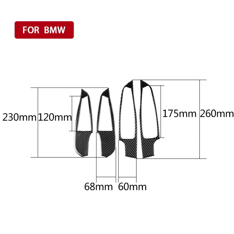 4 in 1 Car Carbon Fiber Window Glass Lift Decorative Sticker for BMW 3 Series G20/G28/325Li/330d/335 2019-2020, Left and Right Drive Universal, Window Glass Lift