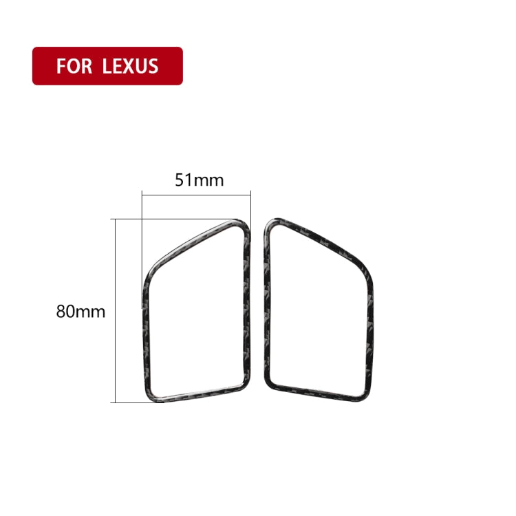 Car Carbon Fiber Dashboard Air Outlet Decorative Sticker for Lexus RX300 / 270 / 200T / 450h 2016-2019, Left and Right Drive Universal, Dashboard Air Outlet