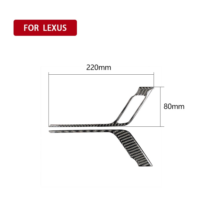 Car Carbon Fiber Front Door Handle A Decorative Sticker for Lexus RX300 / 270 / 200T / 450h 2016-2019, Left Drive, Front Door Handle A, Left Drive
