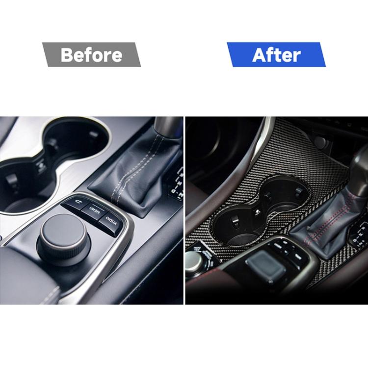 Car Carbon Fiber Gear Panel Decorative Sticker for Lexus RX300 / 270 / 200T / 450h 2016-2019, Right Drive, Gear Panel
