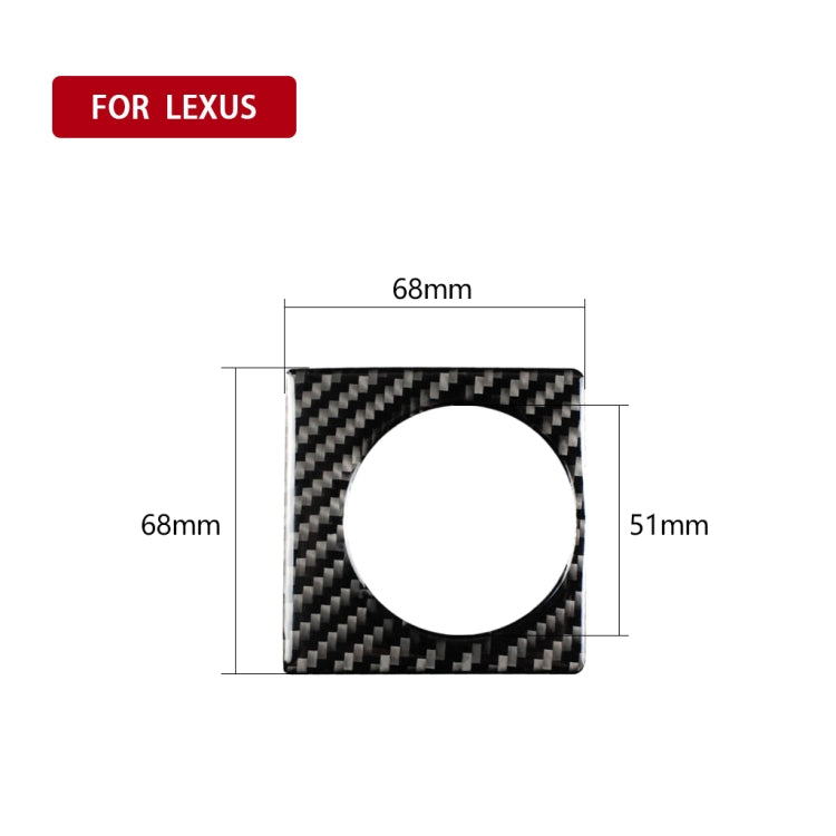 Car Carbon Fiber Knob Decorative Sticker for Lexus NX200 / 200t / 300h 2014-2021, Left and Right Drive Universal, Knob