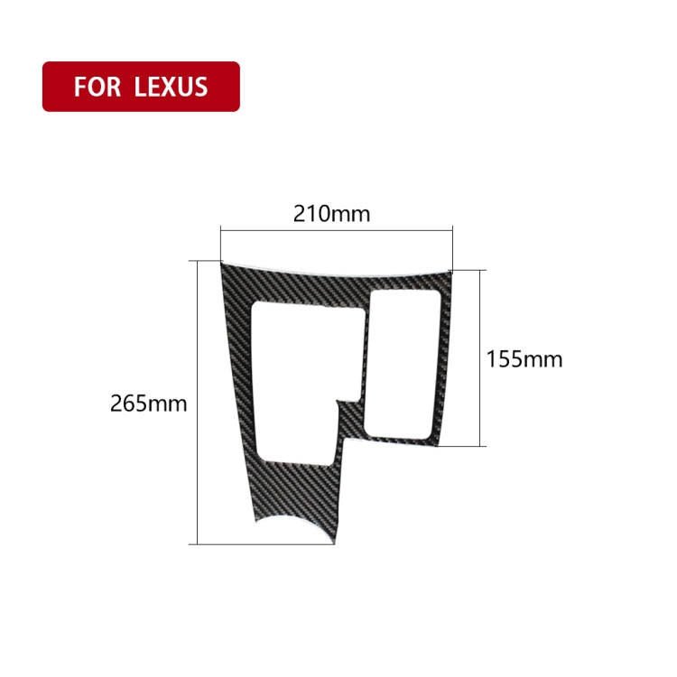 Car Carbon Fiber Gearshift Panel B Decorative Sticker for Lexus NX200 / 200t / 300h 2014-2021, Right Drive, Gearshift Panel B, Right Drive