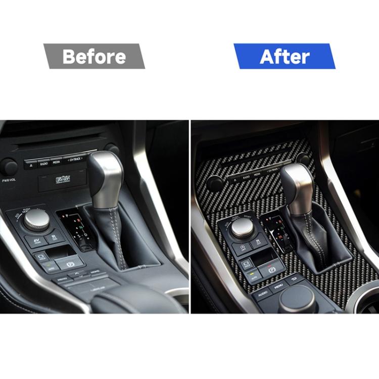 Car Carbon Fiber Gearshift Panel A Decorative Sticker for Lexus NX200 / 200t / 300h 2014-2021, Left Drive, Gearshift Panel A, Left Drive