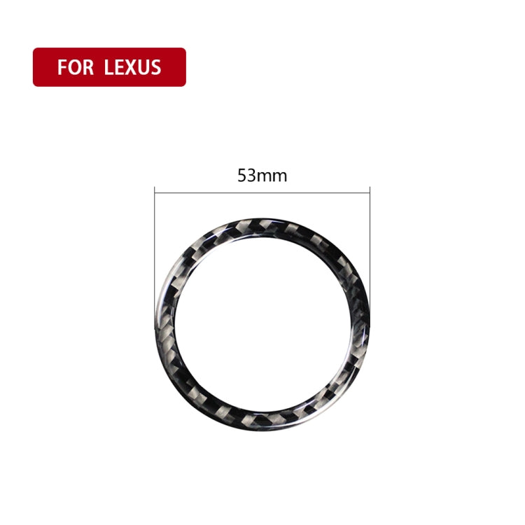 Car Carbon Fiber Start Circle Decorative Sticker for Lexus IS250 300 350C 2006-2012, Left and Right Drive Universal, tart Circle