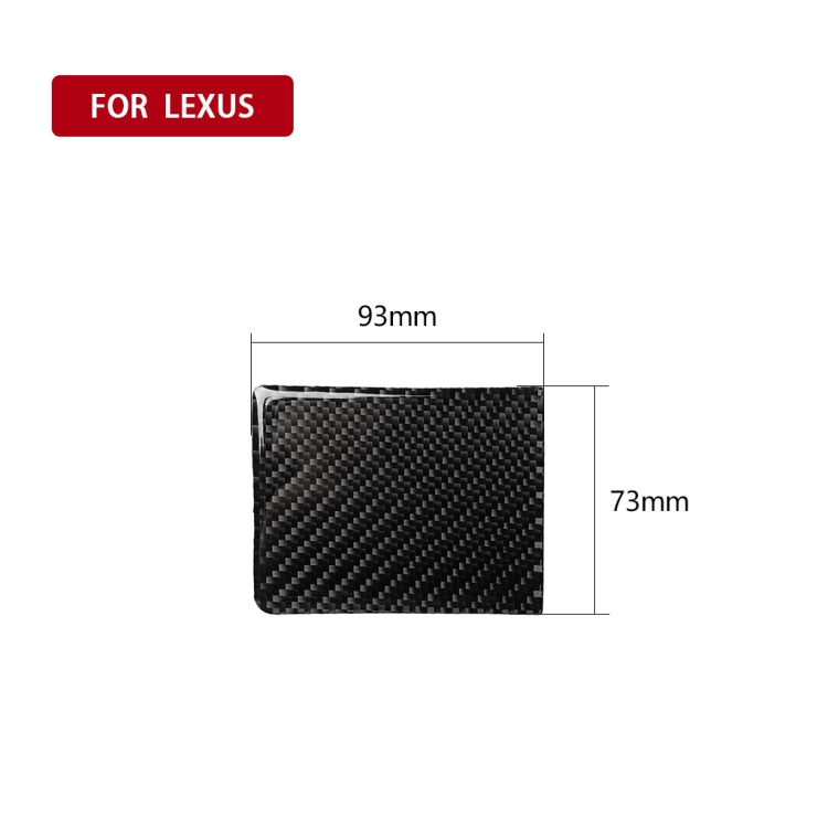 Car Carbon Fiber Water Cup Holder Panel Decorative Sticker for Lexus IS250 300 350C 2006-2012, Left and Right Drive Universal, Water Cup Holder Panel