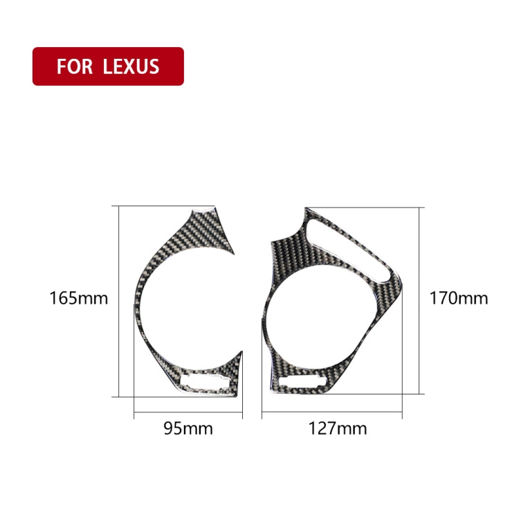 Car Carbon Fiber Big Left and Right Air Outlet Decorative Sticker for Lexus IS250 300 350C 2006-2012, Left Drive, Big Left and Right Air Outlet, Left Drive