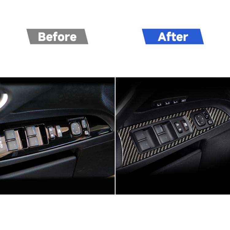 Car Carbon Fiber Window Glass Lift Decorative Sticker for Lexus IS250 300 350C 2006-2012, Left Drive, Window Glass Lift, Left Drive