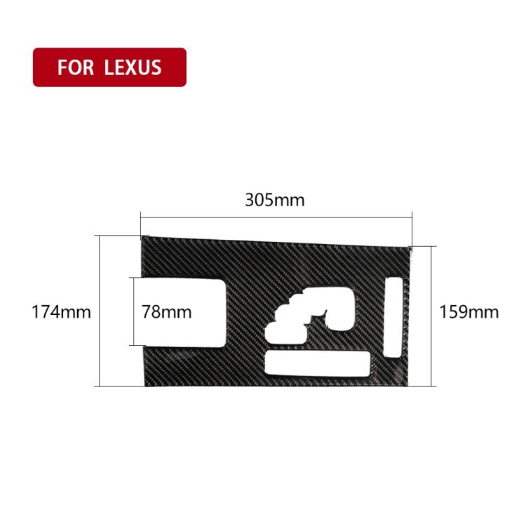 Car Carbon Fiber Gears A Decorative Sticker for Lexus IS250 300 350C 2006-2012, Right Drive, Gears A, Right Drive