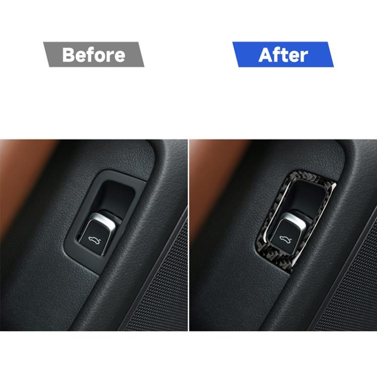 Car Carbon Fiber Trunk Switch Decorative Sticker for Audi A6 S6 C7 A7 S7 4G8 2012-2018, Left Drive, Trunk Switch, Left Drive