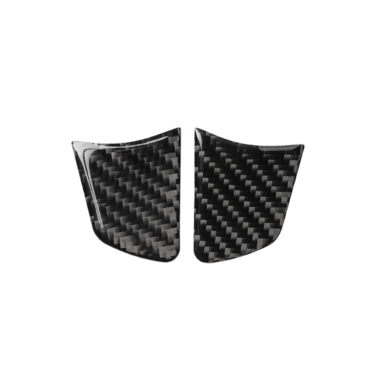 Car Carbon Fiber Steering Wheel Button Decorative Sticker for Audi A6 S6 C7 A7 S7 4G8 2012-2018, Left and Right Drive Universal, Steering Wheel Button