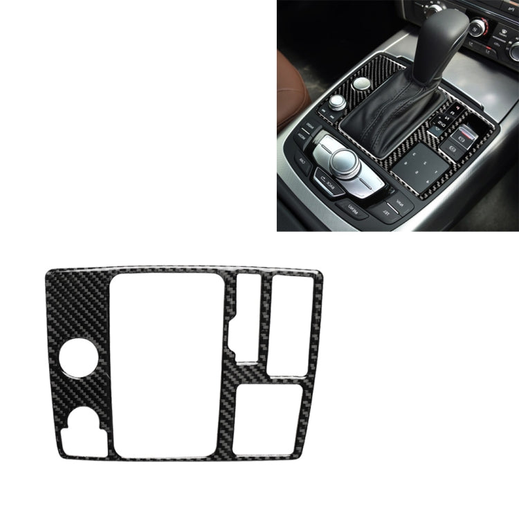 Car Carbon Fiber One-button Start Panel Decorative Sticker for Audi A6 S6 C7 A7 S7 4G8 2012-2018, Right Drive, One-button Start, Right Drive