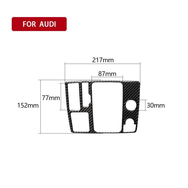 Car Carbon Fiber One-button Start Panel Decorative Sticker for Audi A6 S6 C7 A7 S7 4G8 2012-2018, Left Drive, One-button Start, Left Drive