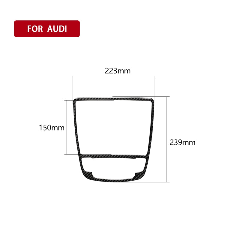 Car Carbon Fiber Gear Shift Panel Decorative Sticker for Audi A6 S6 C7 A7 S7 4G8 2012-2018, Left and Right Drive Universal, Gear Shift
