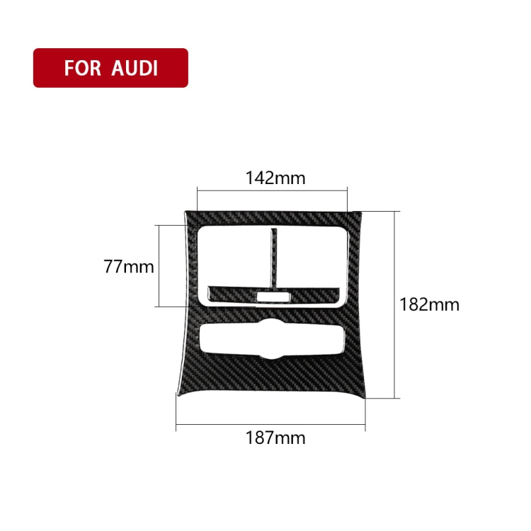 Car Carbon Fiber Rear Seat Air Outlet Panel Decorative Sticker for Audi A6 2005-2011, Left and Right Drive Universal, Rear Seat Air Outlet
