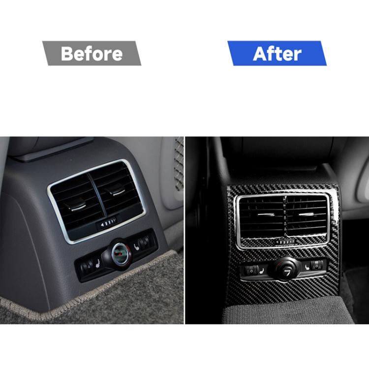 Car Carbon Fiber Rear Seat Air Outlet Panel Decorative Sticker for Audi A6 2005-2011, Left and Right Drive Universal, Rear Seat Air Outlet