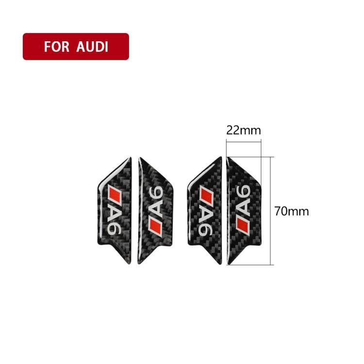 Car Carbon Fiber Door Bowl Anti-scratch Sticker for Audi A6 2005-2011, Left and Right Drive Universal, Door Bowl