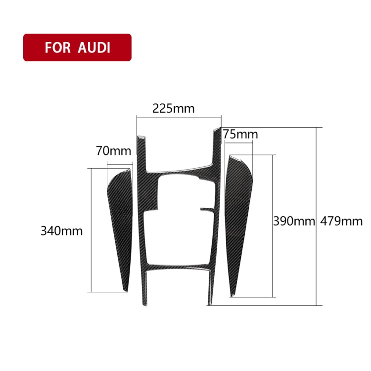 Car Carbon Fiber Gear Shift Position + Side Panel Decorative Sticker for Audi A6 2005-2011, Right Drive, Low Configuration, Gear Shift Position Right Drive, Low Configuration