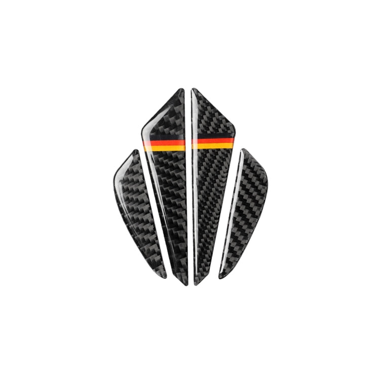 Car Carbon Fiber German Flag Pattern Anti-collision Sticker for Audi TT, Left and Right Drive Universal, Anti-collision