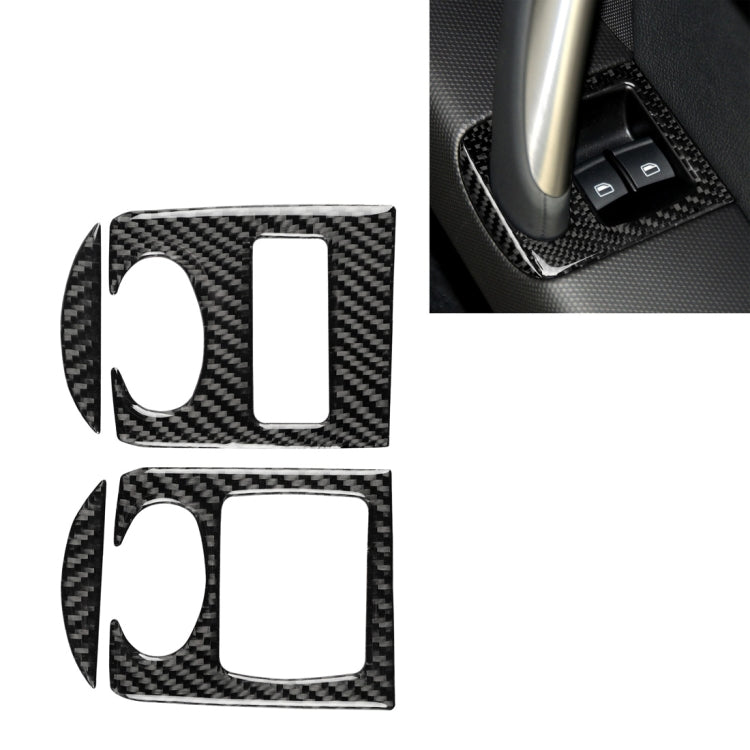 Car Carbon Fiber Glass Lifter Panel Decorative Sticker for Audi TT 8n 8J MK123 TTRS 2008-2014, Right Drive, Glass Lifter , Right Drive