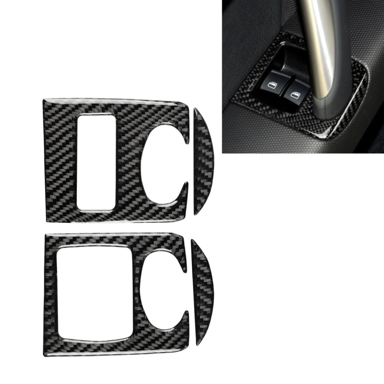 Car Carbon Fiber Glass Lifter Panel Decorative Sticker for Audi TT 8n 8J MK123 TTRS 2008-2014, Left Drive, Glass Lifter , Left Drive