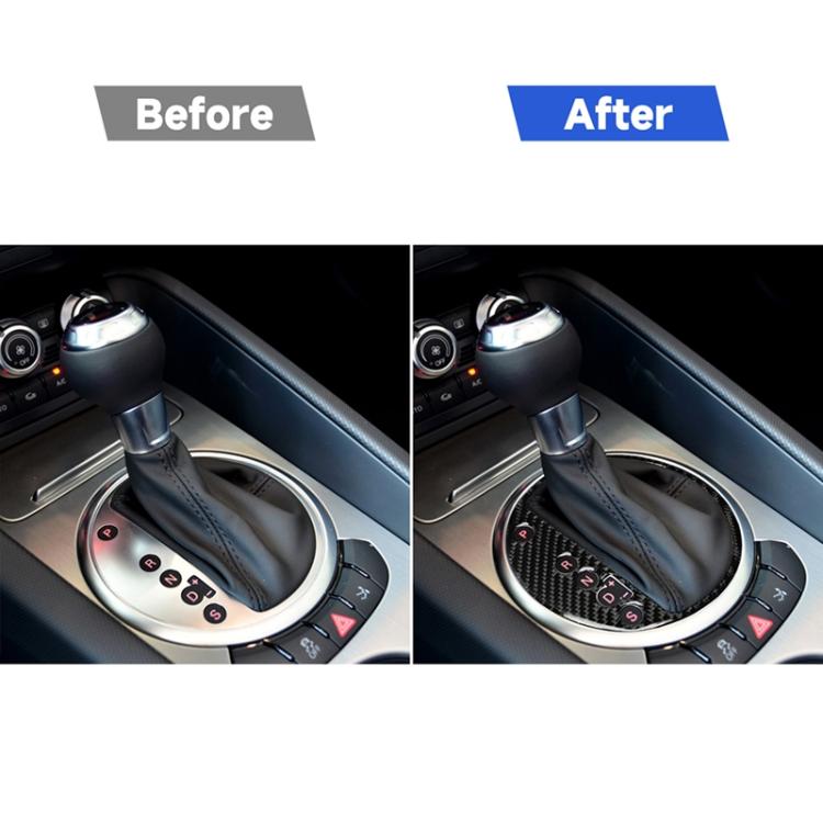 Car Carbon Fiber Gear Shift Position Panel Decorative Sticker for Audi TT 8n 8J MK123 TTRS 2008-2014, Left Drive, Gear Shift Position, Left Drive