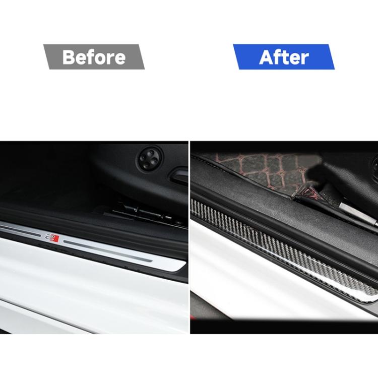 Car Carbon Fiber Threshold Decorative Sticker for Audi A3 2014-2019, Left and Right Drive Universal, Threshold