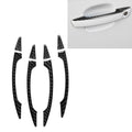 4 PCS Car Carbon Fiber Door Outside Handle Decorative Sticker for Audi A3 2014-2019, Left and Right Drive Universal, Door Outside Handle
