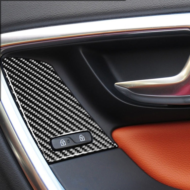 4 PCS Car Carbon Fiber Window Lifting Button Decorative Stickers for Volvo V60 / XC60 2010-2017 / S60 2010-2018, Right Drive, Window Lifting Button, Right Drive A