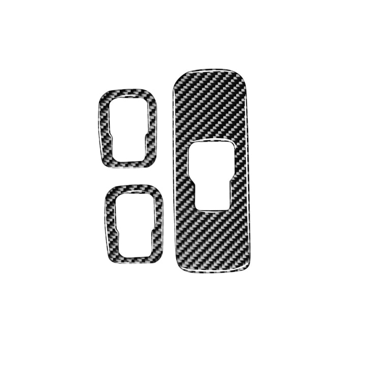 3 PCS Car Carbon Fiber Window Lifting Button Decorative Stickers for Volvo V60 2010-2017 / S60 2010-2018, Left Drive, Window Lifting Button, Left Drive