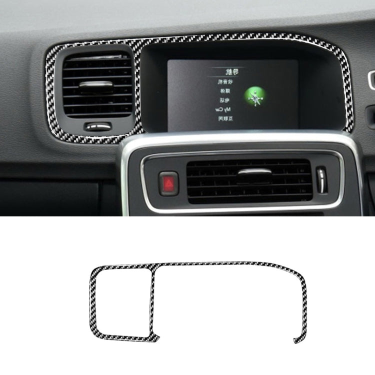 Car Carbon Fiber Navigation Frame Decorative Stickers for Volvo V60 2010-2017 / S60 2010-2018, Right Drive, Navigation Frame, Right Drive