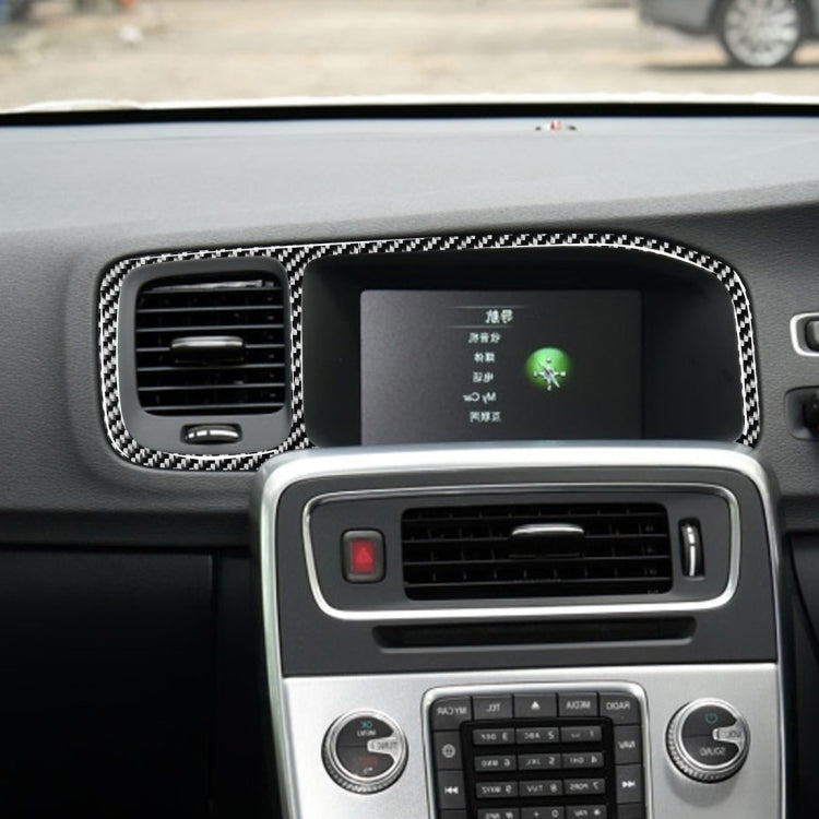 Car Carbon Fiber Navigation Frame Decorative Stickers for Volvo V60 2010-2017 / S60 2010-2018, Right Drive, Navigation Frame, Right Drive