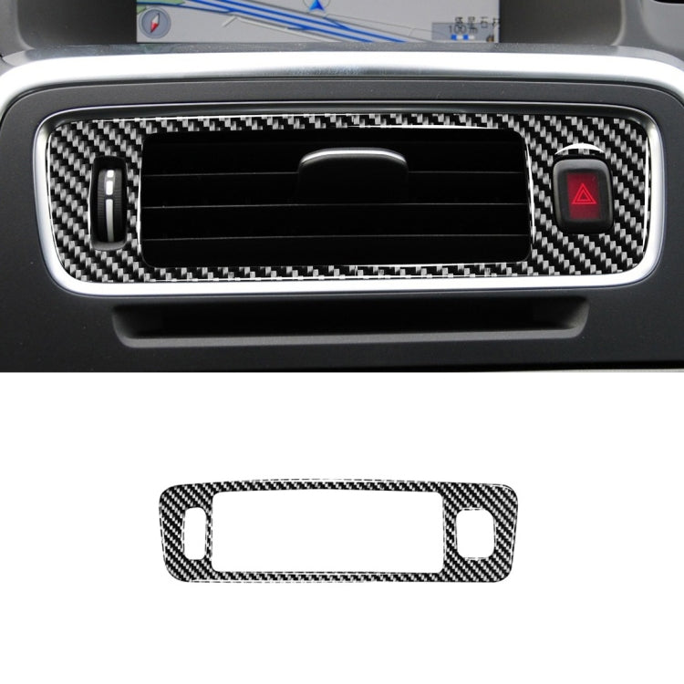Car Carbon Fiber Central Control Below Air Outlet Decorative Stickers for Volvo V60 2010-2017 / S60 2010-2018, Left Drive , Central Control Below Air Outlet, Left Drive