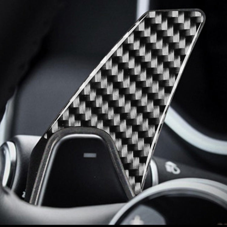 2 PCS Car Carbon Fiber Steering Wheel Paddle Decorative Stickers for Jaguar F-PACE X761 XE X760 XF X260 2016-2020, Left and Right Drive Universal, Steering Wheel Paddle