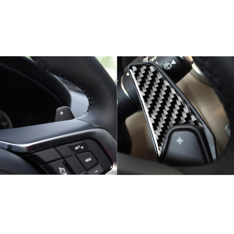 2 PCS Car Carbon Fiber Steering Wheel Paddle Decorative Stickers for Jaguar F-PACE X761 XE X760 XF X260 2016-2020, Left and Right Drive Universal, Steering Wheel Paddle