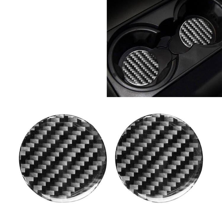 Car Carbon Fiber Water Cup Holder Mat for Land Rover Discovery 4 2010-2016, Left and Right Drive Universal, Water Cup Holder Mat