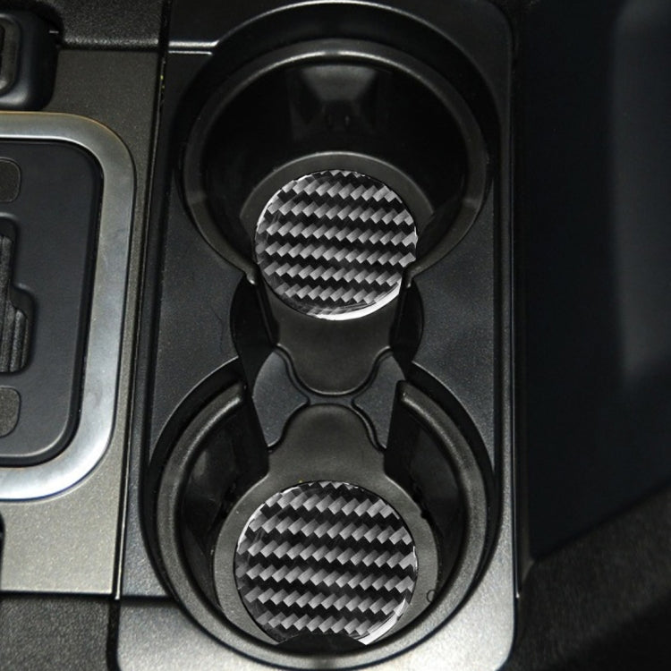 Car Carbon Fiber Water Cup Holder Mat for Land Rover Discovery 4 2010-2016, Left and Right Drive Universal, Water Cup Holder Mat