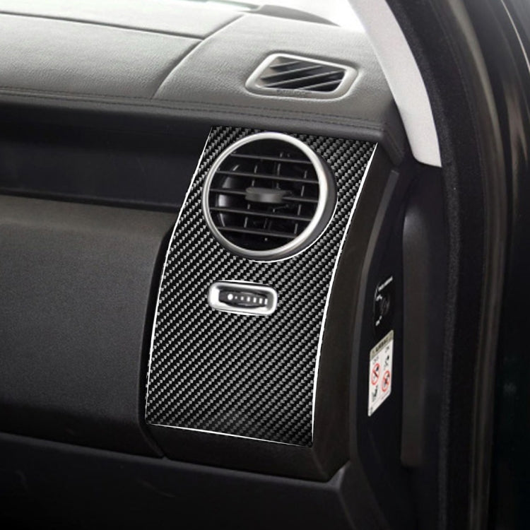 Car Carbon Fiber Central Control Side Air Outlet Decorative Sticker for Land Rover Discovery 4 2010-2016, Left Drive, Central Control Side Air Outlet