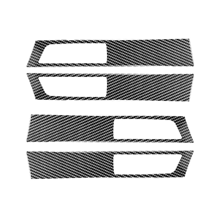 4 PCS Car Carbon Fiber Door Inner Handle Decorative Sticker for Land Rover Discovery 4 2010-2016, Left and Right Drive Universal, Door Inner Handle