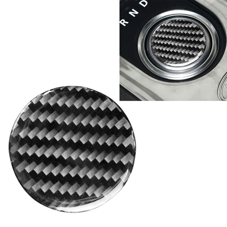 Car Carbon Fiber Gearshift Knob Decorative Sticker for Land Rover Discovery 4 2010-2016, Left and Right Drive Universal, Gearshift Knob
