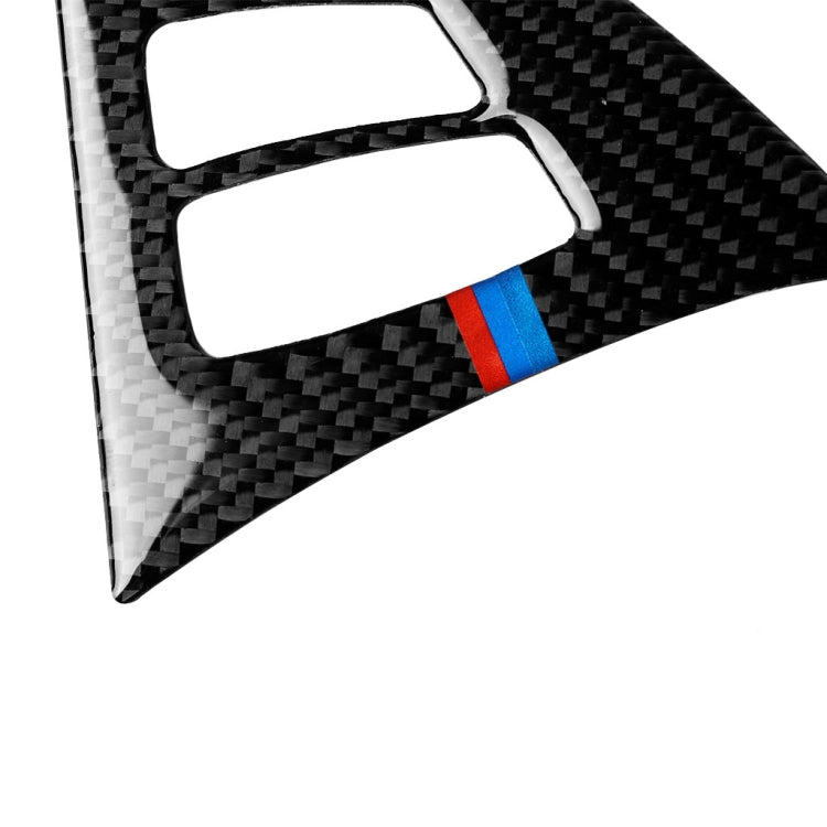 2 in 1 Car Carbon Fiber Tricolor Steering Wheel Buttons Decorative Sticker for BMW E70 X5 2008-2013, Left and Right Drive Universal, Steering Wheel Buttons(Tricolor)