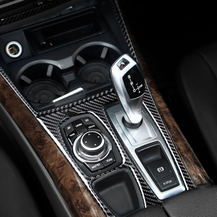 Car Carbon Fiber Water Cup Holder Decorative Sticker for BMW E70 X5 / E71 X6 2009-2013, Right Drive, Water Cup Holder