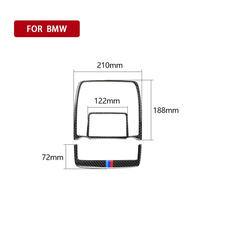 2 in 1 Car Carbon Fiber Tricolor Reading Light Decorative Sticker for BMW E70 X5 / E71 X6 2008-2013, Left and Right Drive Universal, Reading Light(Tricolor)
