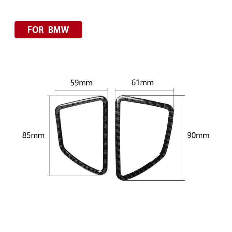 2 in 1 Car Carbon Fiber Solid Color Dashboard Air Outlet Decorative Sticker for BMW E70 X5 / E71 X6 2008-2013, Left Drive, Dashboard Air Outlet