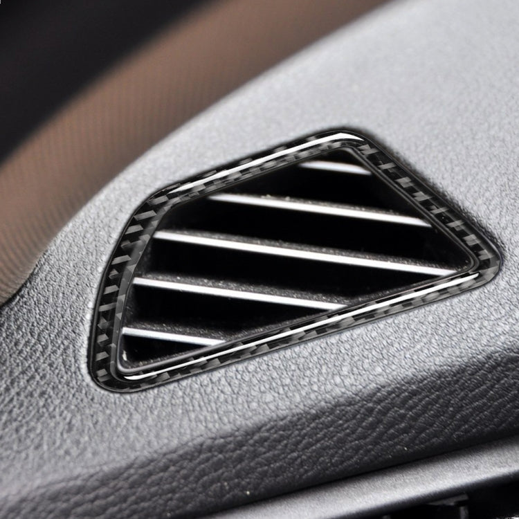 2 in 1 Car Carbon Fiber Solid Color Dashboard Air Outlet Decorative Sticker for BMW E70 X5 / E71 X6 2008-2013, Left Drive, Dashboard Air Outlet