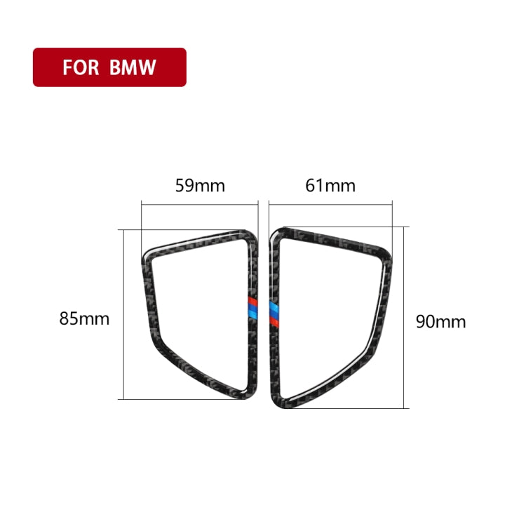 2 in 1 Car Carbon Fiber Tricolor Dashboard Air Outlet Decorative Sticker for BMW E70 X5 / E71 X6 2008-2013, Left Drive, Dashboard Air Outlet(Tricolor)
