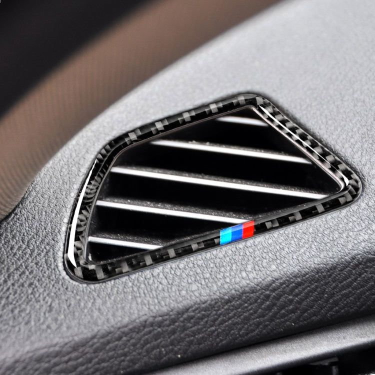 2 in 1 Car Carbon Fiber Tricolor Dashboard Air Outlet Decorative Sticker for BMW E70 X5 / E71 X6 2008-2013, Left Drive, Dashboard Air Outlet(Tricolor)