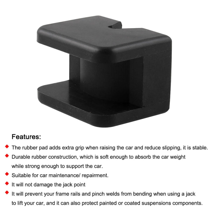 2 PCS Car Jack Pad Adapter Rubber Jack Pads Slotted Frame, Jack Pad Adapter Rubber