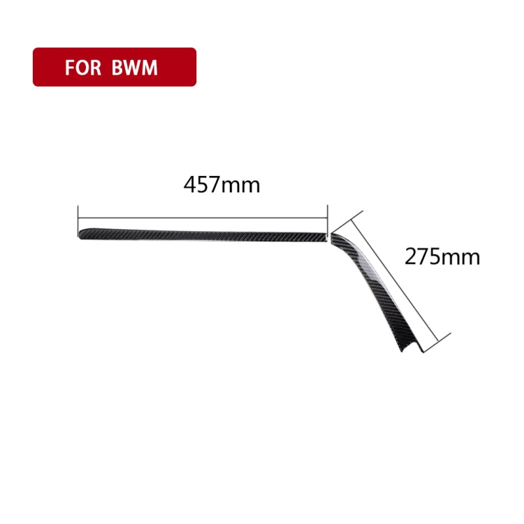 Car Carbon Fiber Front Passenger Seat Central Control Decorative Stripe for BMW 3 Series F30 / F34 2013-2018, Right Drive, Front Passenger Seat Central Control